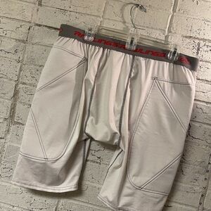 Rawlings White Padded Football Athletic Shorts Large